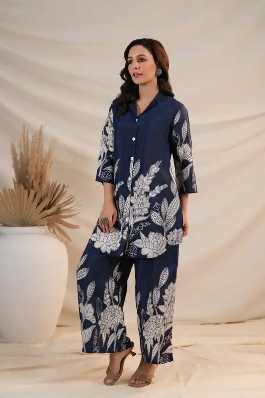 Nocturnal Elegance Russian Silk Co-ord Set