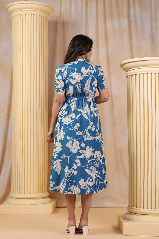 Floral Whisper Russian Silk Dress