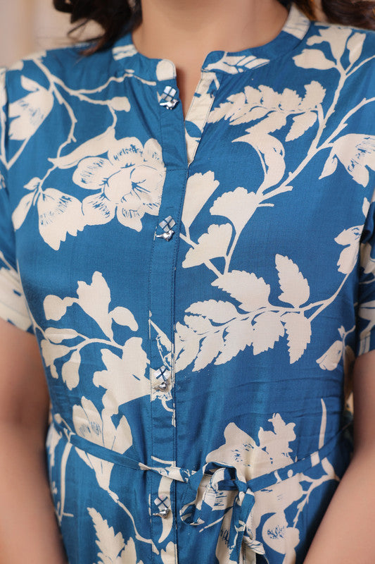 Floral Whisper Russian Silk Dress