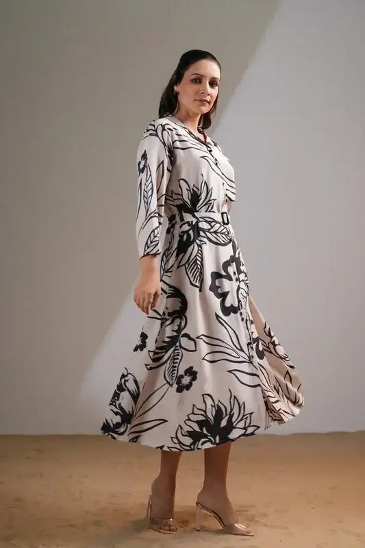 Whispering Lines Russian Silk Dress