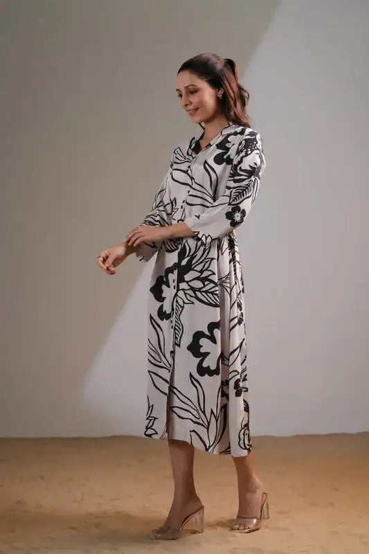 Whispering Lines Russian Silk Dress
