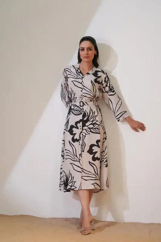 Whispering Lines Russian Silk Dress