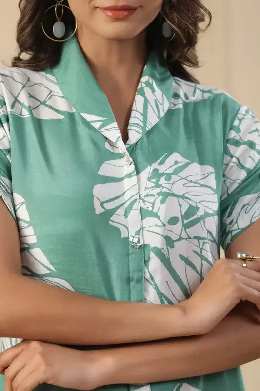 Seafoam Glow Russian Silk Dress