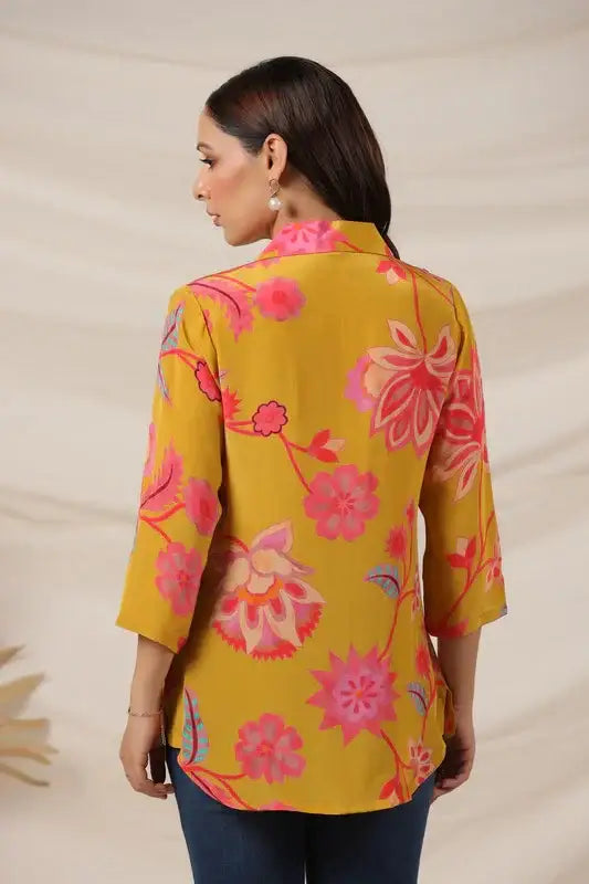 Sunset Petals Russian Silk Top