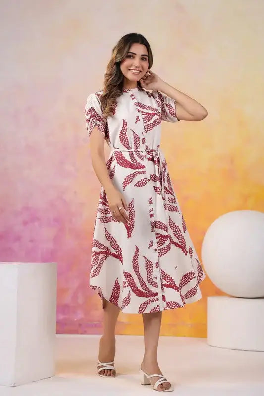 White Rouge Cotton Flex Long Dress