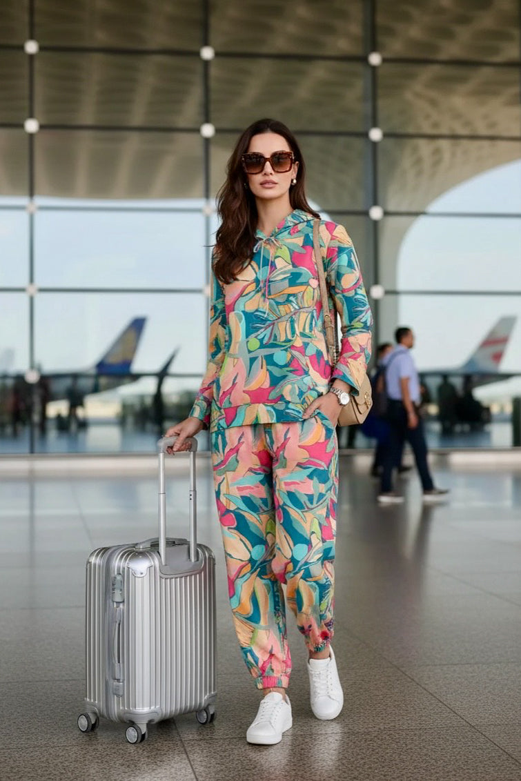 Blush Canvas Cotton Hoodie Set