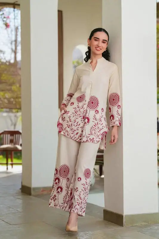 Floral Shell Cotton Flex Co-ord Set