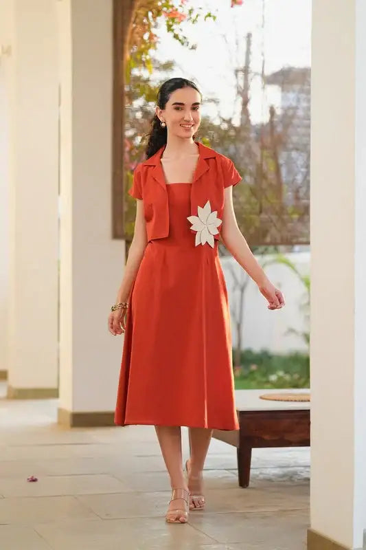 Rust Bloom Dress main image 0