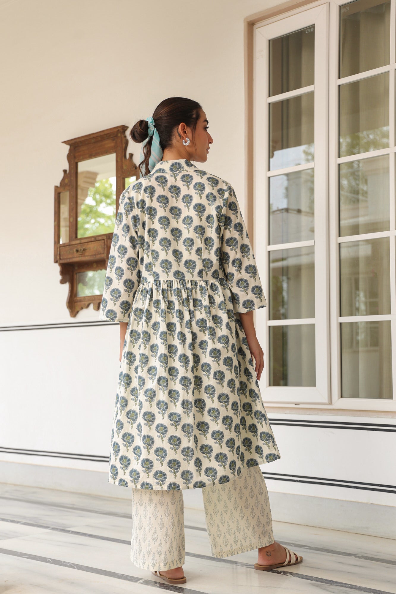 Trio Of Blooms Three Piece Cotton Co-ord Set
