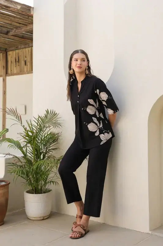 Moonlit Noir Cotton Co-ord Set