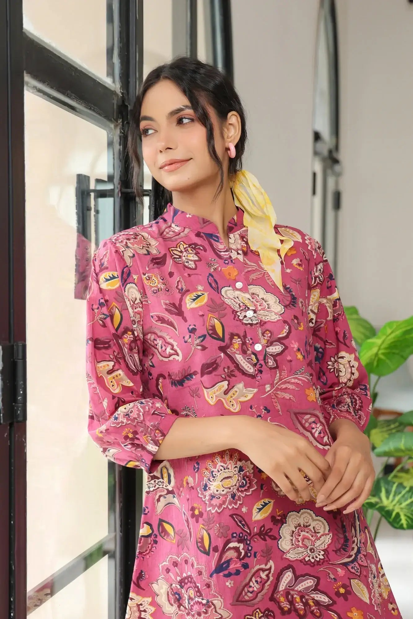 Garden Bliss Pink Cotton Co-ord Set