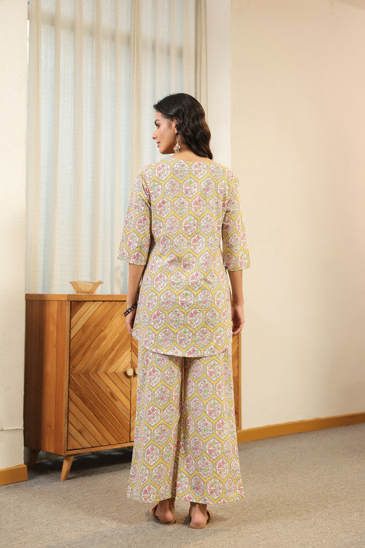 Pastel Mosaic Printed Cotton Co-ord Set