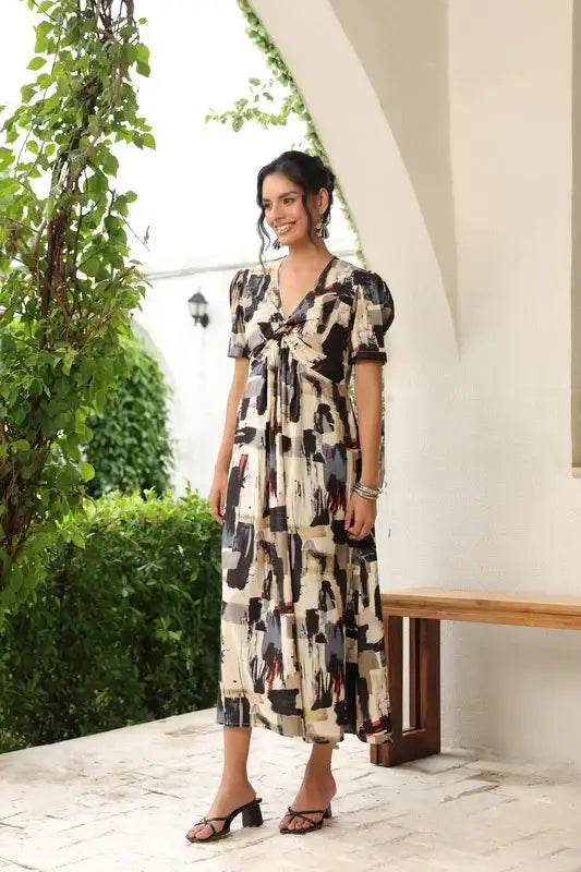 Abstract Muse Cotton Dress