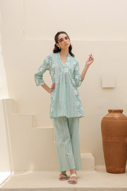 Ocean Haze Cotton Co-ord Set