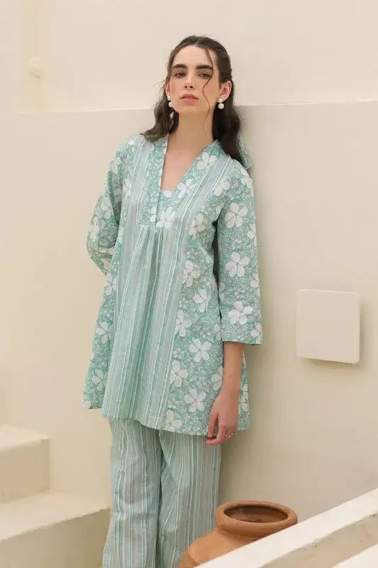 Ocean Haze Cotton Co-ord Set