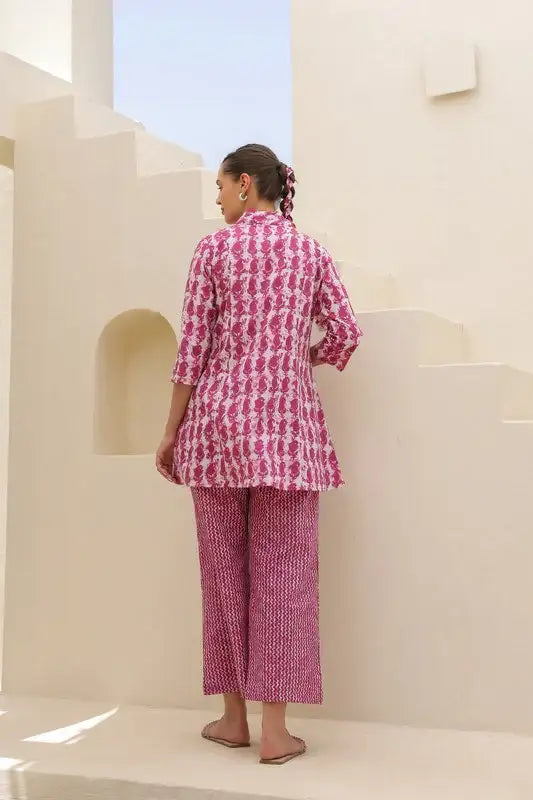 Muted Raspberry Cotton Co-ord Set