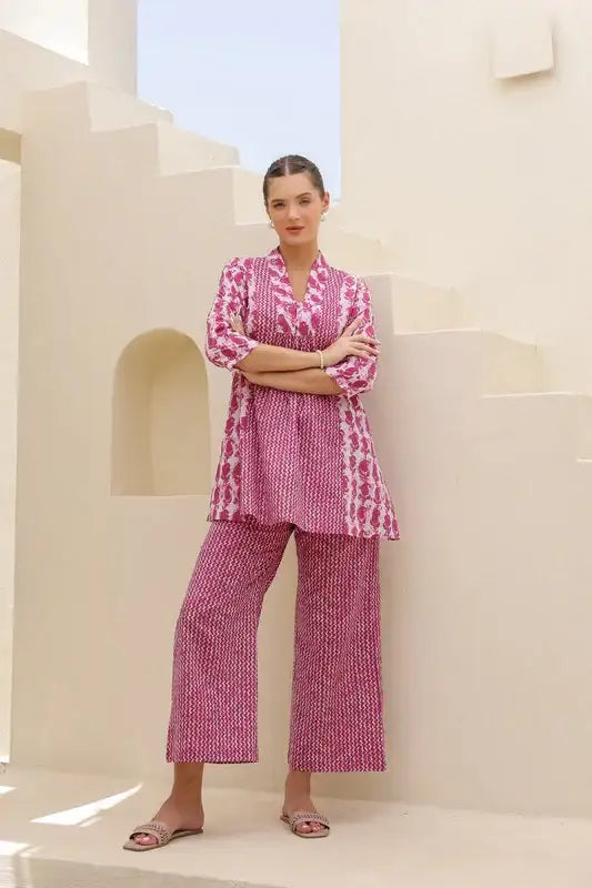 Muted Raspberry Cotton Co-ord Set
