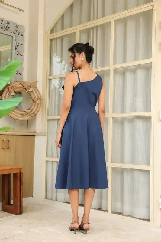 Midnight Bloom 3D Flower Dress