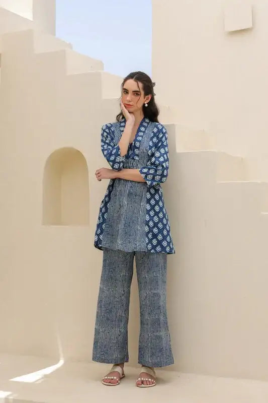 Sailing Blue Cotton Co-ord Set