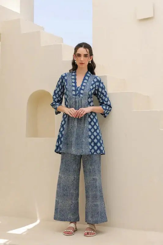 Sailing Blue Cotton Co-ord Set