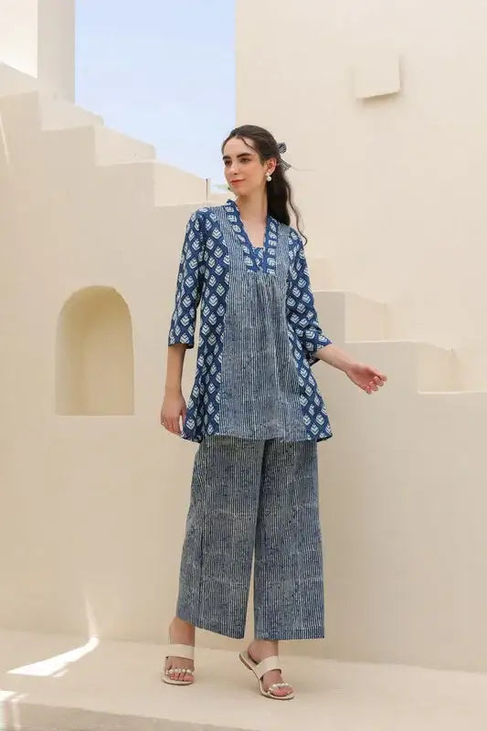 Sailing Blue Cotton Co-ord Set