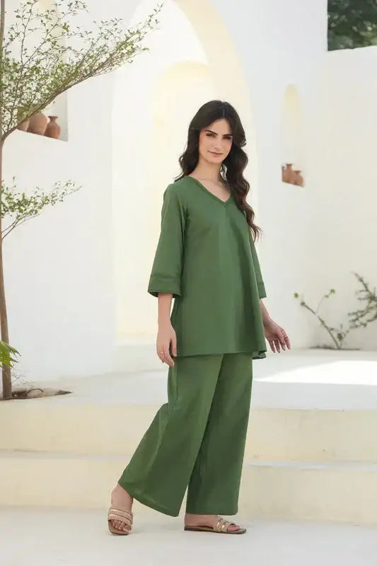 Everyday Calm Olive Cotton Co-ord set