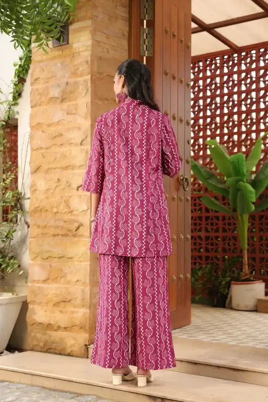 Maganta Glow Printed Everyday Co-ord Set