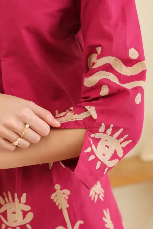 Rosé Tropical Mist Cotton Co-ord Set