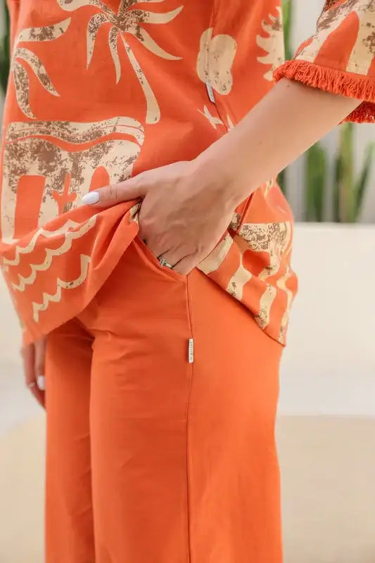 Sun-Kissed Tropical Mist Cotton Co-ord Set