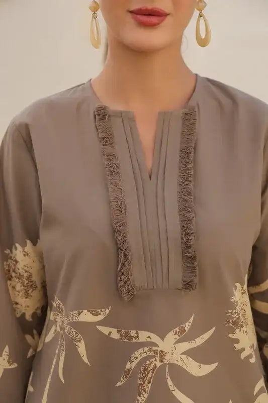 Sand Tropical Mist Cotton Co-ord Set