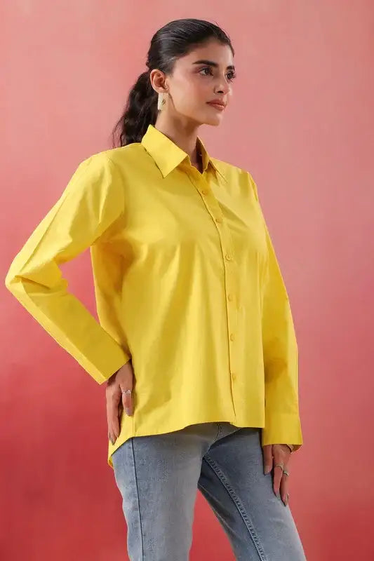 Radiant Rise Everyday Yellow Poplin Shirt
