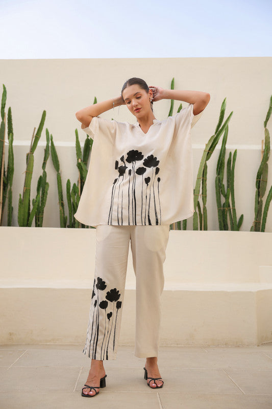 Ivory Mist Russian Silk Co-ord Set