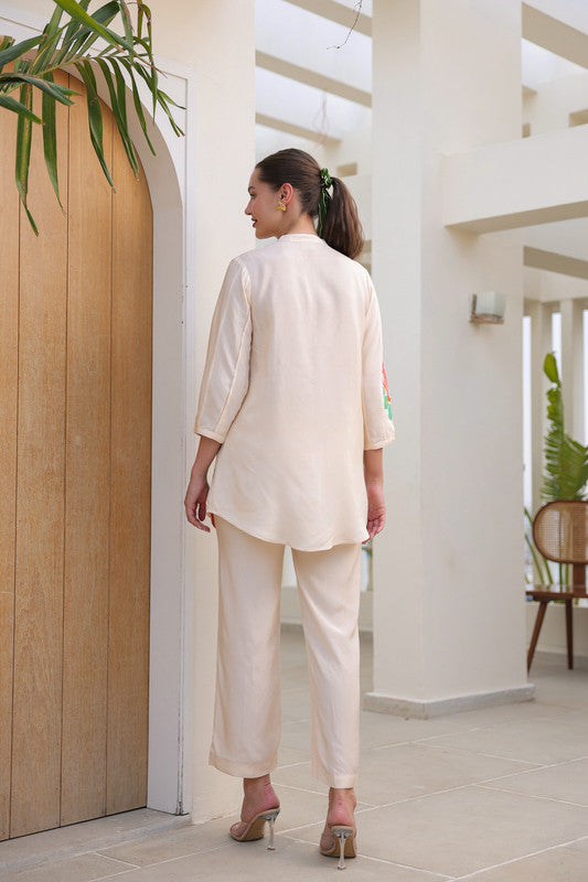 Citrus Glow Russian Silk Co-ord Set