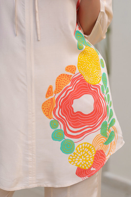 Citrus Glow Russian Silk Co-ord Set