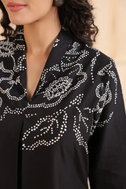 Noir Cotton Flora Co-ord Set