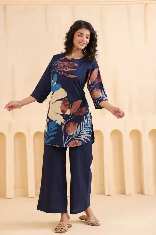 Midnight Cotton Petals Co-ord Set