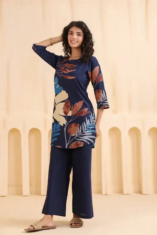 Midnight Cotton Petals Co-ord Set