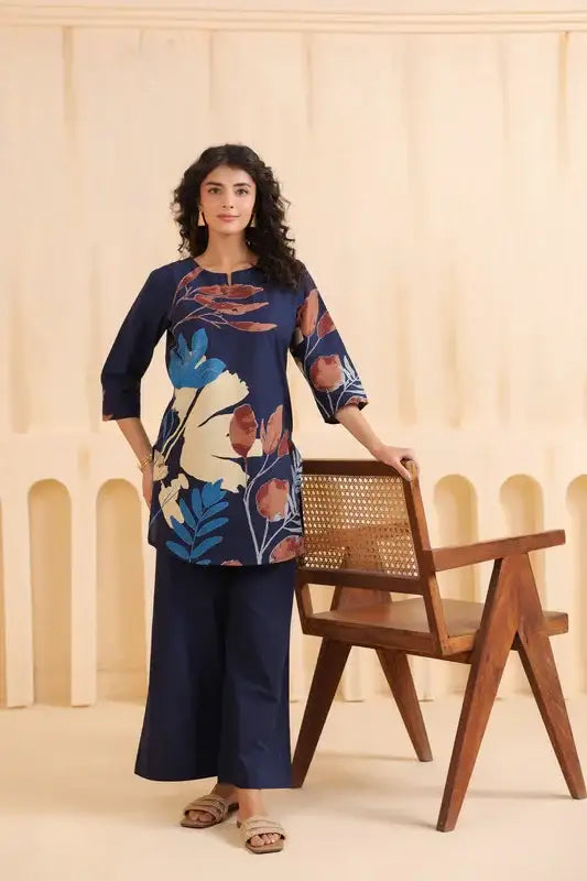 Midnight Cotton Petals Co-ord Set