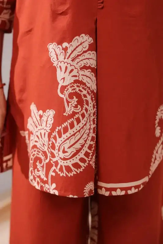 Rust Paisley Cotton Co-ord Set