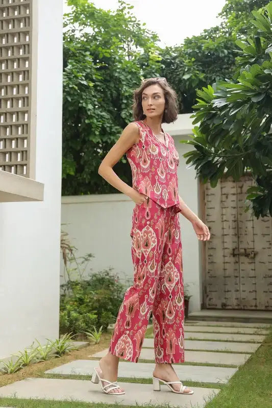 Ruby Rhapsody Cotton Flex Co-ord Set