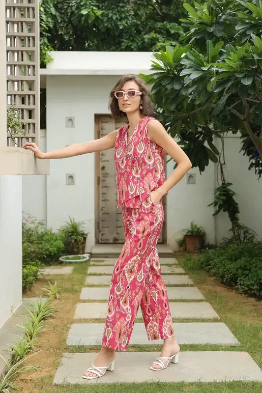 Ruby Rhapsody Cotton Flex Co-ord Set