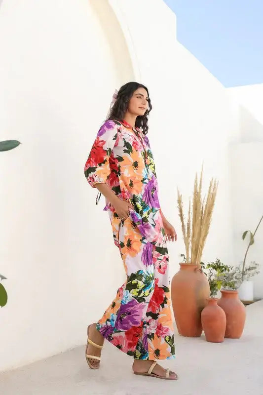 Fiery Flair Cotton Co-ord Set