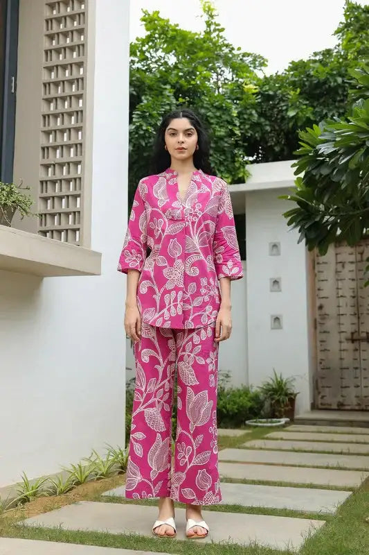 Rosy Lineage Cotton Co-ord Set