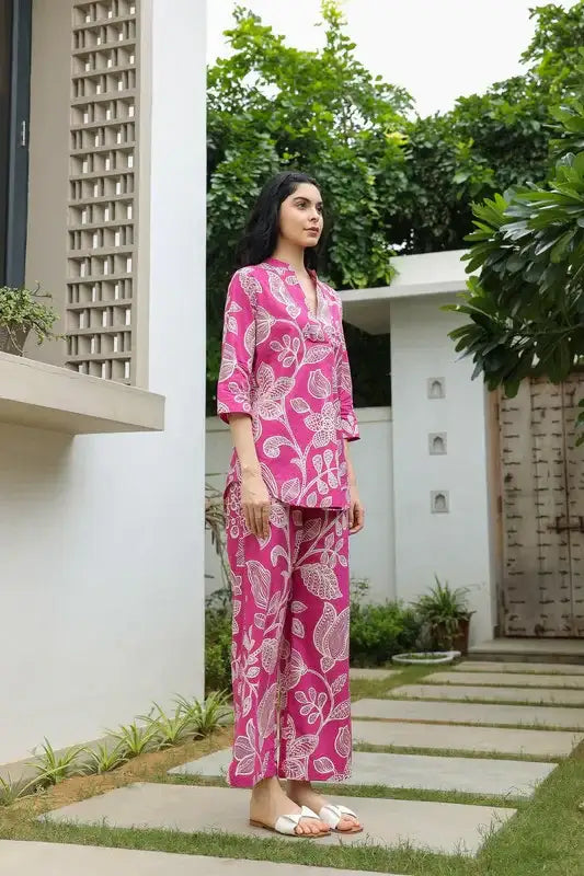 Rosy Lineage Cotton Co-ord Set