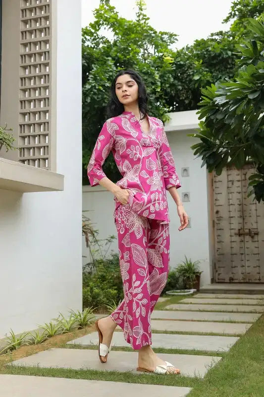 Rosy Lineage Cotton Co-ord Set