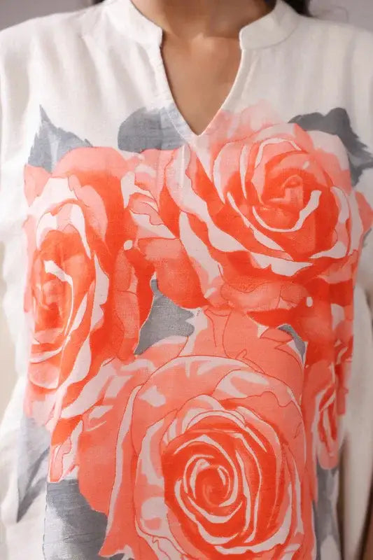 Coral Rose Cotton Flex Co-ord Set