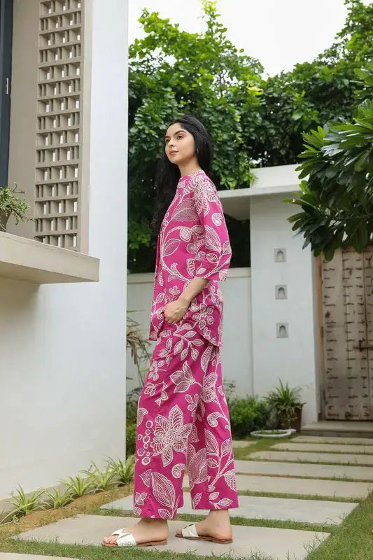 Rosy Lineage Cotton Co-ord Set