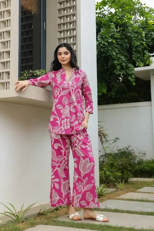 Rosy Lineage Cotton Co-ord Set