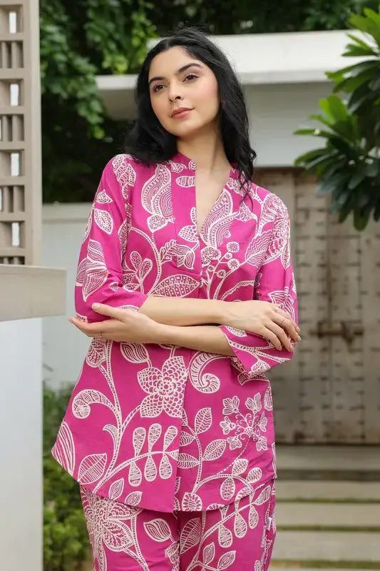 Rosy Lineage Cotton Co-ord Set