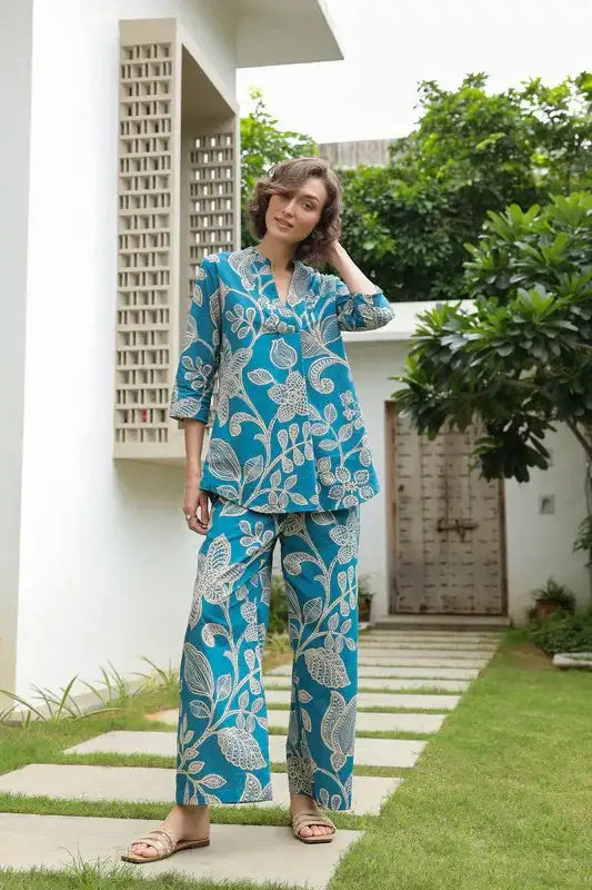 Frosted Floral Cotton Co-ord Set